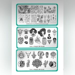 Maniology stamping plates bundle BM-XL409 BM-XL410 BM-XL223 Discontinued Rare